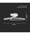 Plafonnier LED design 43W, blanc rond - 4580lm, Ø52cm, 4000K, design élégant