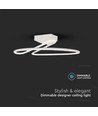 Plafonnier LED design 43W, blanc rond - 4580lm, Ø52cm, 4000K, design élégant