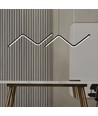 Suspension LED 12W 100cm - Design double zig-zag, 4000K, finition noire