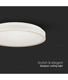 Plafonnier LED designer 18W - Rond, blanc, Ø35cm, 4000K, 1280lm