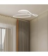 Plafonnier LED designer 24W - Ø25cm, blanc, design cercle, 4000K blanc neutre