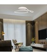 Plafonnier LED designer 24W - Ø25cm, blanc, design cercle, 4000K blanc neutre