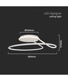 Plafonnier LED designer 24W - Ø25cm, blanc, design cercle, 4000K blanc neutre