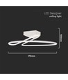 Plafonnier LED designer 24W - Rond, blanc, 2560lm, 4000K, IP20