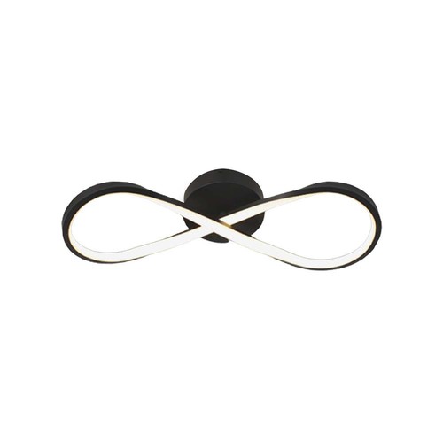 Lampe LED designer Infinity 24W - 3000K, noir, 360 degrés, applique/plafonnier