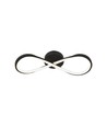 Lampe LED designer Infinity 24W - 3000K, noir, 360 degrés, applique/plafonnier