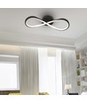 Lampe LED designer Infinity 24W - 3000K, noir, 360 degrés, applique/plafonnier
