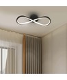 Lampe LED designer Infinity 24W - 3000K, noir, 360 degrés, applique/plafonnier