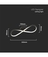 Lampe LED designer Infinity 24W - 3000K, noir, 360 degrés, applique/plafonnier