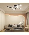Plafonnier LED designer 24W - 2560lm, 3000K, noir, diffusion de lumière à 360 degrés