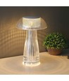 Lampe de table LED rechargeable 1W - Tactile dimmable, 3-en-1 CCT, transparent, Ø16 x 25 cm
