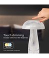Lampe de table LED rechargeable 1W - Tactile dimmable, 3-en-1 CCT, transparent, Ø16 x 25 cm