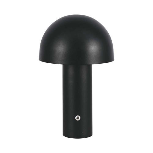 Lampe de table LED rechargeable 3W, noir - 3-en-1 CCT, dimmable, tactile, 5V, batterie 1800mAh