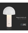 Lampe de table LED - batterie 1800mAh, Ø150x250, 3 en 1, blanc, Hus