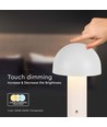 Lampe de table LED - batterie 1800mAh, Ø150x250, 3 en 1, blanc, Hus