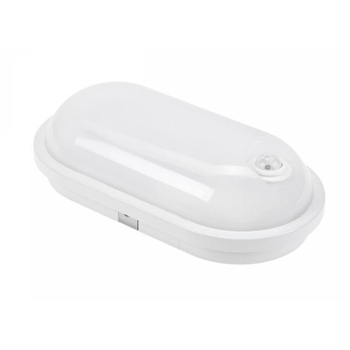 Lampe LED Technic 20W - IP54, IK07, Ovale, 4000K, détecteur PIR