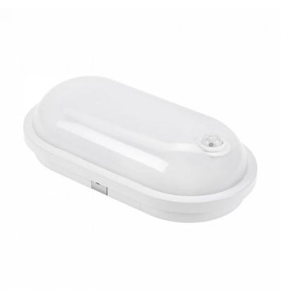 Lampe LED Technic 20W - IP54, IK07, Ovale, 4000K, détecteur PIR