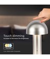 Lampe de table rechargeable V-Tac 3 en 1 - Champagne/Or, IP20, tactile dimmable