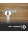 Lampe de table rechargeable V-Tac 3 en 1 - Champagne/Or, IP20, tactile dimmable