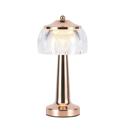 Lampe de table LED rechargeable 1W, French Gold - 3-en-1, batterie 1800mAh, IP20, 13,5x26,5cm