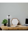 Lampe de table LED - Batterie 1800mAh, Ø150x300, 3000K, Boîtier noir