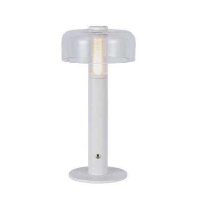 Lampe de table LED 1W avec batterie, blanc - Rechargeable, 3000K, tactile dimmable, DC 5V