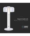 Lampe de table LED 1W avec batterie, blanc - Rechargeable, 3000K, tactile dimmable, DC 5V
