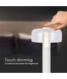Lampe de table LED 1W avec batterie, blanc - Rechargeable, 3000K, tactile dimmable, DC 5V