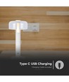 Lampe de table LED 1W avec batterie, blanc - Rechargeable, 3000K, tactile dimmable, DC 5V