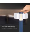 Lampe de table LED rechargeable 1W - Violet, dimmable, 3000K, chargement USB, hauteur 30cm