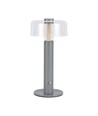 Lampe de table LED rechargeable 1W - Tactile dimmable, batterie 1800mAh, 3000K, gris, incl. câble USB-C