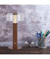 Lampe de table LED rechargeable 1W, brun sable - Tactile dimmable, 3000K, USB-C, 150x300mm