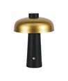 Lampe de table LED rechargeable 3W - Tactile dimmable, 3-en-1 CCT, or/noir, incl. câble USB