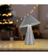 Lampe de table LED rechargeable 3W, CCT - Gris, tactile dimmable, USB-C, métal, 200lm