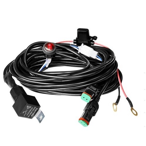 Câble avec interrupteur pour lampe de travail LEDlife - Pour 2 lampes, 2x15A, connecteur DT06-2S