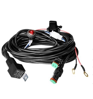 Câble avec interrupteur pour lampe de travail LEDlife - Pour 2 lampes, 2x15A, connecteur DT06-2S