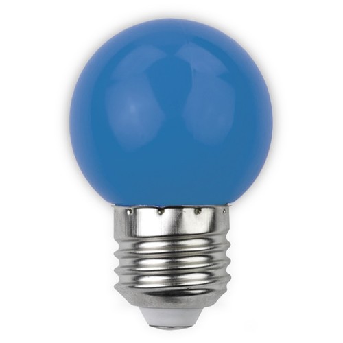 Ampoule LED couronne 1W colorée - Bleu, mat, E27