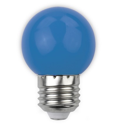 Ampoule LED couronne 1W colorée - Bleu, mat, E27