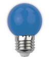 Ampoule LED couronne 1W colorée - Bleu, mat, E27