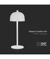 Lampe de table rechargeable V-Tac 3 en 1 - CCT, blanc, IP20, dimmable tactile