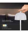 Lampe de table rechargeable V-Tac 3 en 1 - CCT, blanc, IP20, dimmable tactile