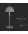 Lampe de table rechargeable V-Tac 3 en 1 - CCT, gris, IP20, tactile dimmable