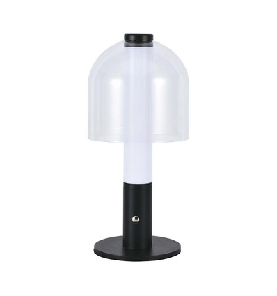 Lampe de table LED 2W, rechargeable - Tactile dimmable, 3-en-1 CCT, noir, USB, incl. batterie