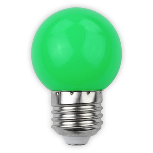 Ampoule LED E27 1W - Verte, dépolie