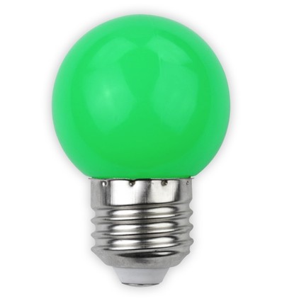 Ampoule LED E27 1W - Verte, dépolie