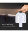Lampe de table LED 2W, rechargeable - Tactile dimmable, 3-en-1 CCT, noir, USB, incl. batterie