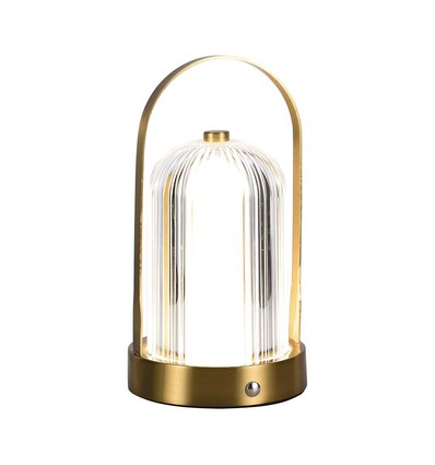 Lampe de table LED rechargeable 1W, tactile dimmable - 3-en-1 CCT, French Gold, batterie 1800mAh, hauteur 19cm