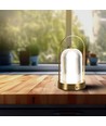 Lampe de table LED rechargeable 1W, tactile dimmable - 3-en-1 CCT, French Gold, batterie 1800mAh, hauteur 19cm