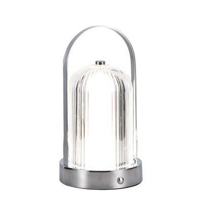 Lampe de table LED rechargeable 1W, 3-en-1 CCT - Tactile dimmable, USB-C, batterie 6-8 heures, finition antique