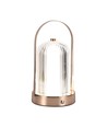 Lampe de table LED rechargeable 1W, bronze antique - 3-en-1 CCT, dimmable, 5V, batterie 1800mAh, hauteur 19cm